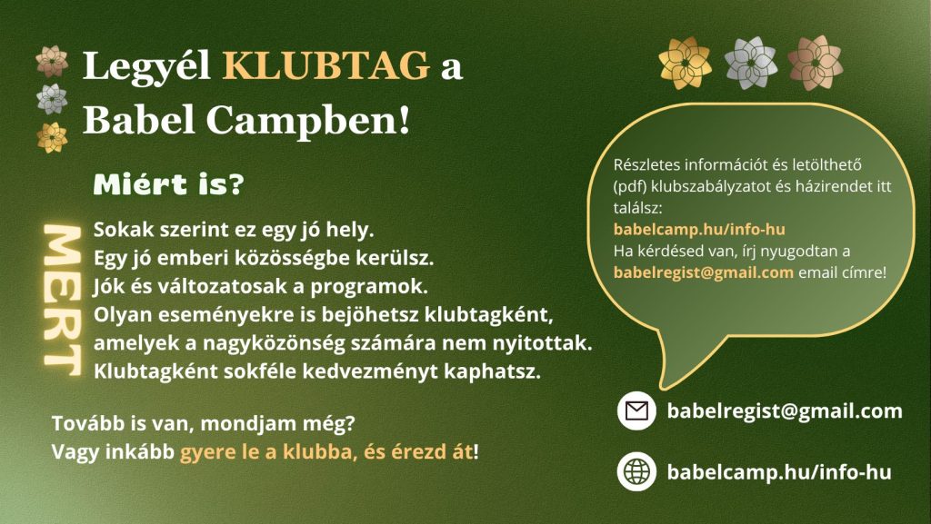 Klubtagság hirdetés 1